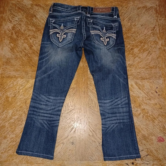 Rock Revival Stephan Boot Cut Blue Jeans Womens Size 26 x 21.5 - Picture 2 of 7